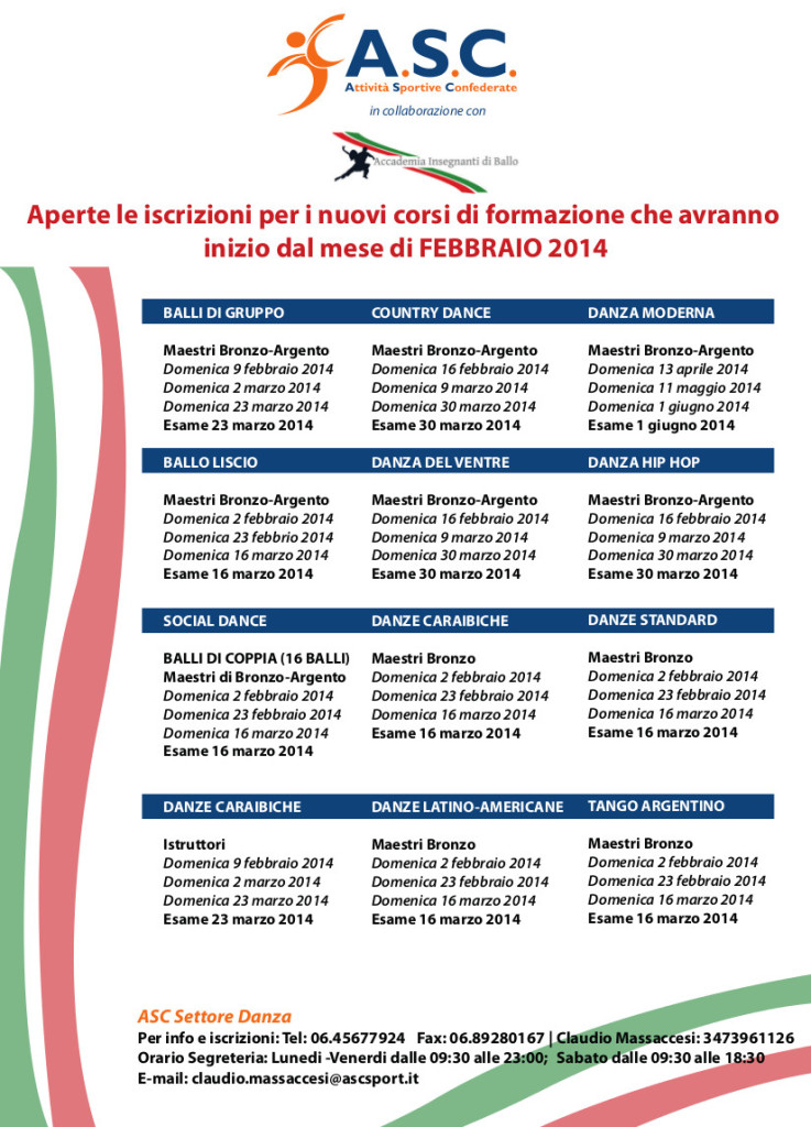 corsi di formazione accademia 2014