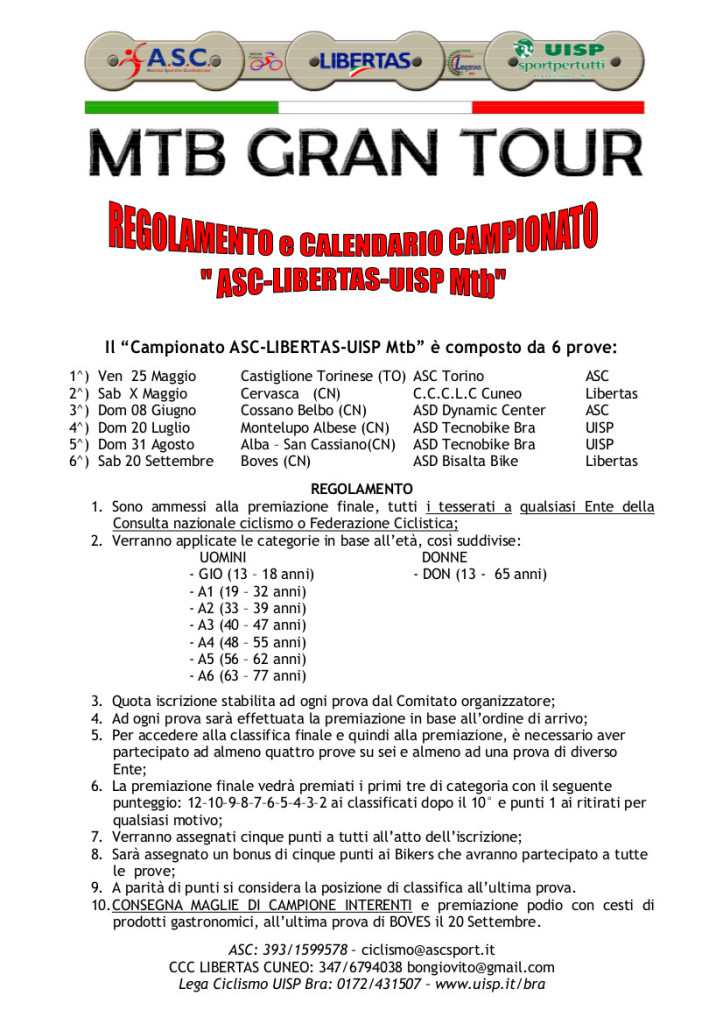 Camp Mtb GRAN TOUR ASC-Uisp-Libertas 2014