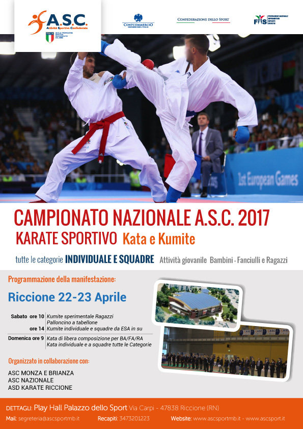 Campionato Nazionale Karate Sportivo A S C  2017