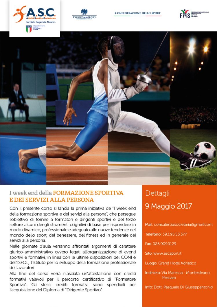 Weekend di Formazione Sportiva e dei servizi alla persona - C R  Abruzzo