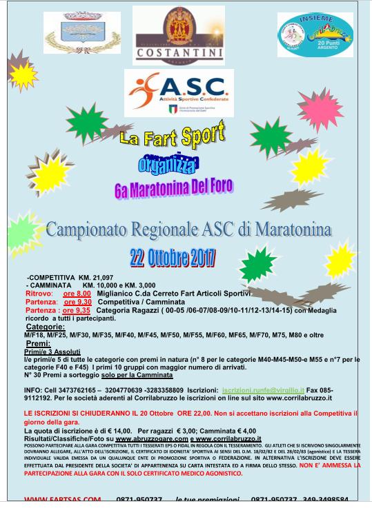 Campionato Regionale ASC di Maratonina