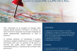 Manifestazione di interesse Costituzione Comitati ASC