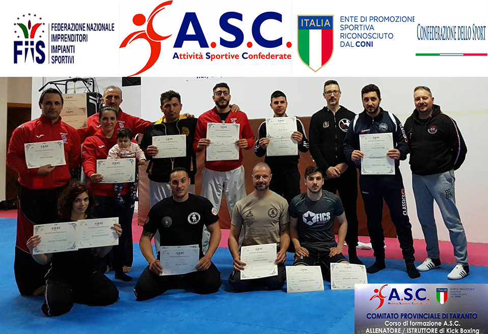 Corso di formazione Allenatore Istruttore di Kick Boxing ASC TARANTO