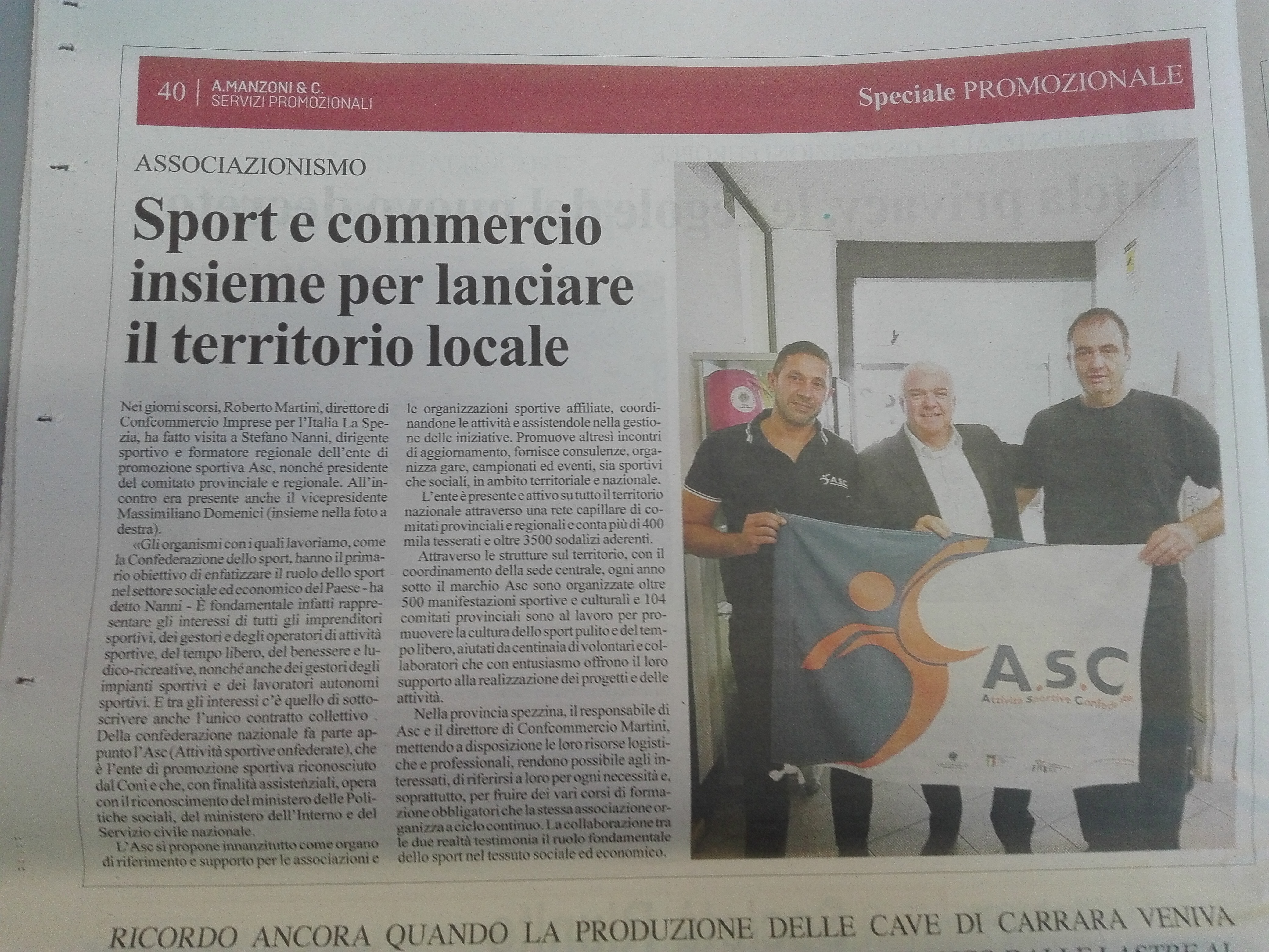 Sport e commercio insieme per lanciare il territorio locale