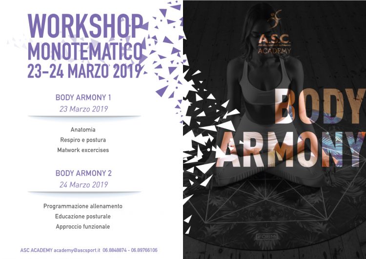 Workshop monotematico BODY ARMONY