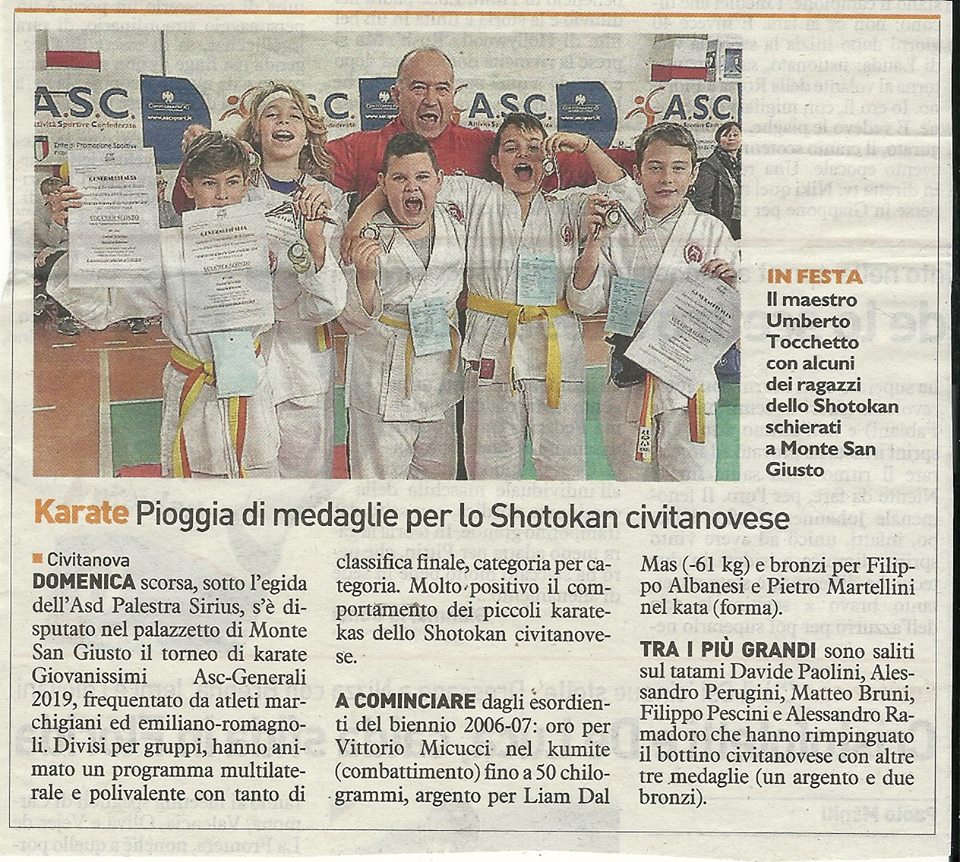 Torneo Giovanissimi Karate ASC MARCHE