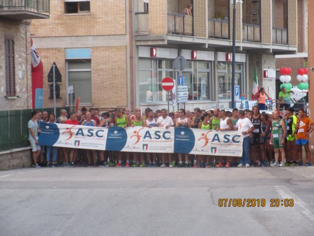 Classifica Campionato Nazionale ASC corsa su strada Notaresco 07 agosto 2019 ASC TERAMO