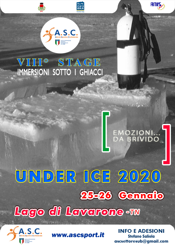 UNDER ICE 2020  IMMERSIONI   DA BRIVIDI  - ASC Settore Subacqueo
