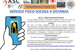 ASC Teramo attiva sportello psicologico integrato a distanza