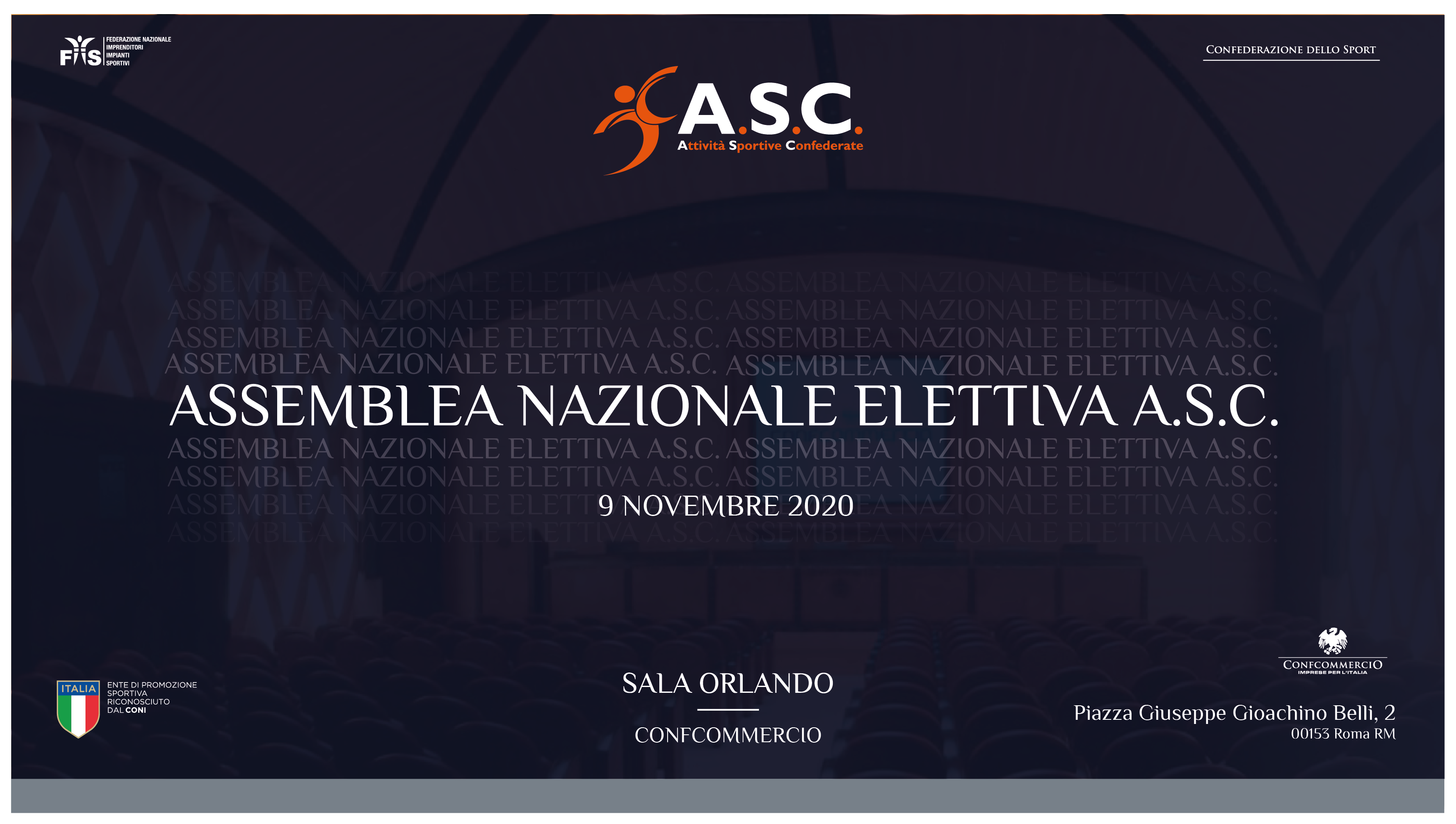 Convocazione dell   Assemblea Nazionale Ordinaria Attivit   Sportive Confederate 2020