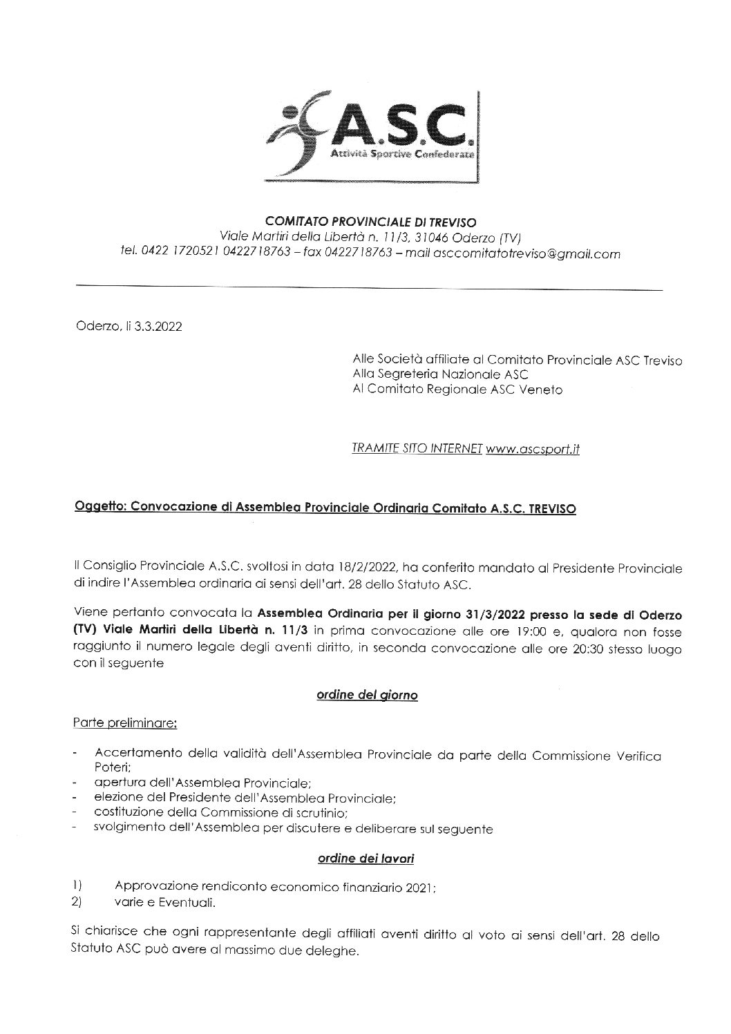 Convocazione assemblea provinciale Treviso 31.3.2022 (1)