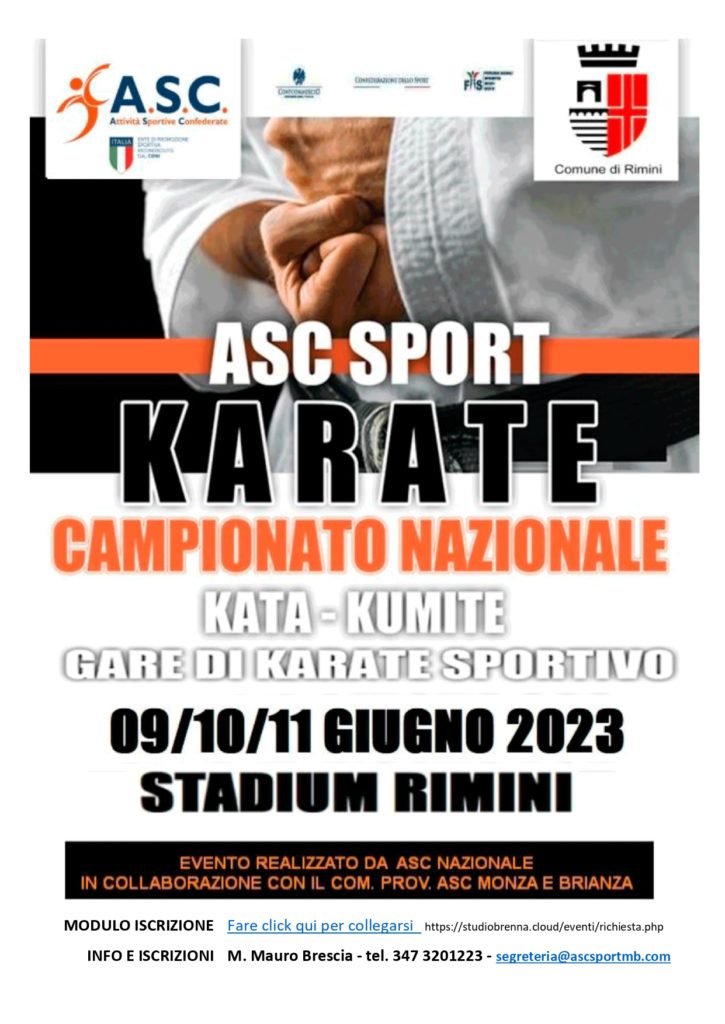 CAMPIONATO NAZIONALE DI KARATE SPORTIVO KATA E KUMITE | ASC Sport