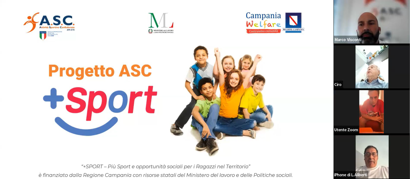 Primo incontro riservato alle associazioni aderenti al progetto ASC     Sport   