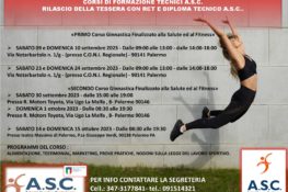 Corso Ginnastica Finalizzato alla salute ed al fitness – ASC Sicilia