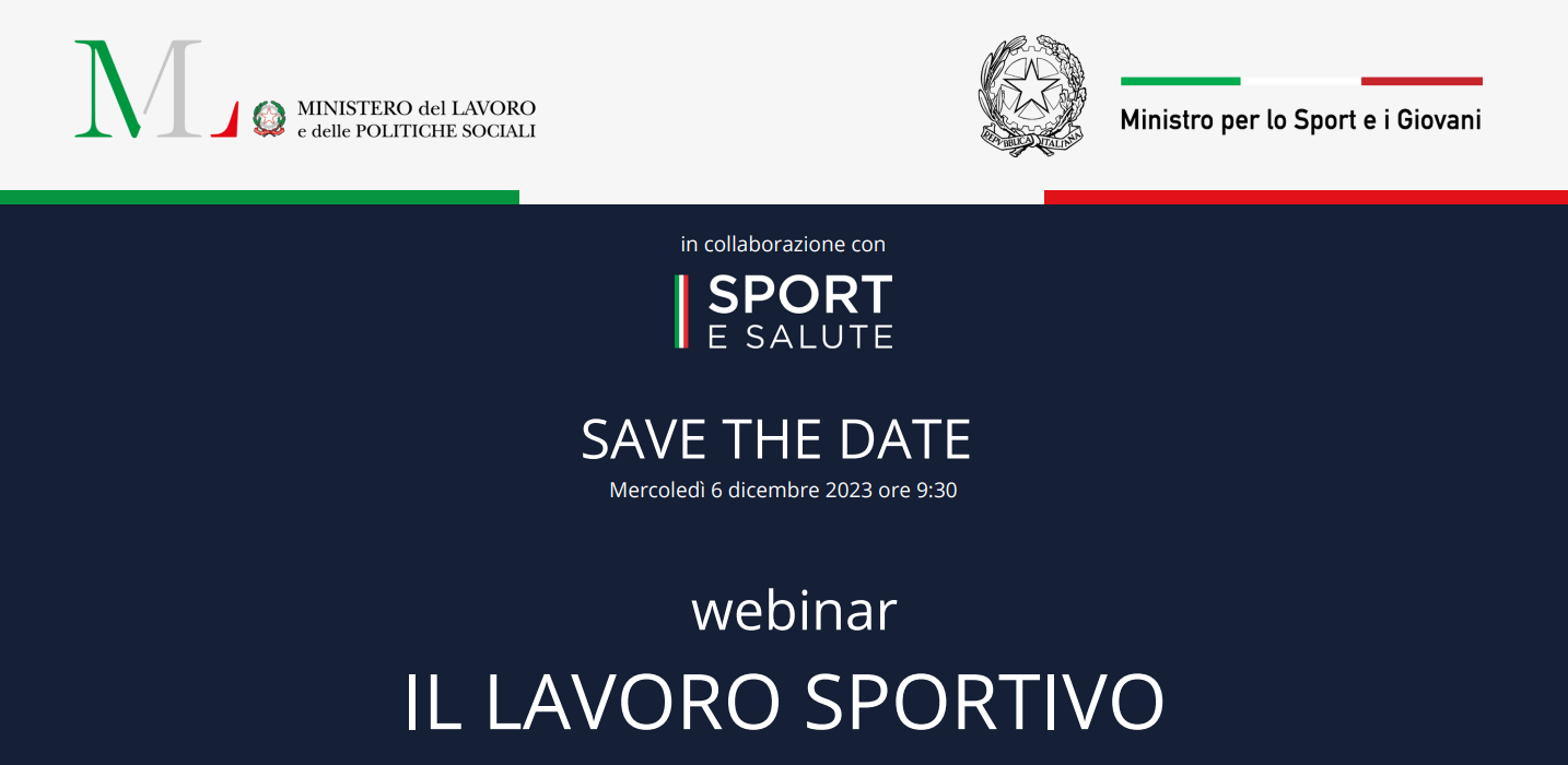 WEBINAR  IL LAVORO SPORTIVO 