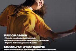 Corso di formazione per maestri di ballo – 1° Livello (Moderna, Contemporanea e Coreografica)