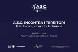 A.S.C. incontra i territori: il 13 marzo a Pescara per promuovere sport e inclusione